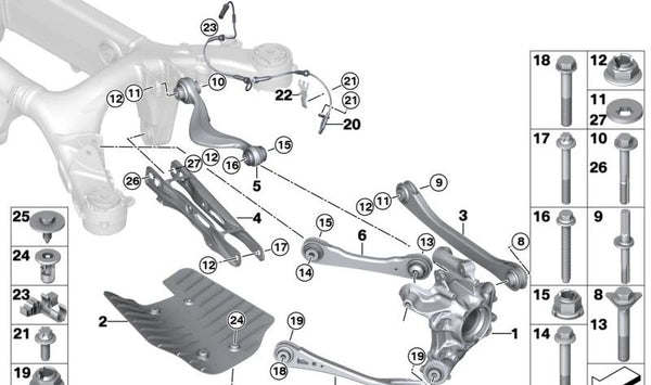 Cubierta Aero derecha para BMW X3 G01, G01N, X4 G02, G02N (OEM 33306871002). Original BMW