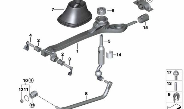 Etiqueta para palanca de cambios OEM 25117619206 para BMW F20, F21, F22, F23, F87, F30, F31, F34, F80, F32, F33, F36, F82, F83. Original BMW.