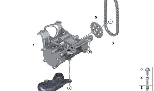 Ölvakuumpumpeneinheit für BMW 1 F20N -Serie, F21N, Serie 2 F22, F23, F45, F46, Serie 3 F30, F31, F34, Serie 4 F32, F33, F36, Serie 5 F10N, F11N, G30, G31, 7 G11 Serie, G12, X1 F48, X2 F39, X3 F25, G01, X4 F26, G02, X5 F15, Mini F54, F55, F56,