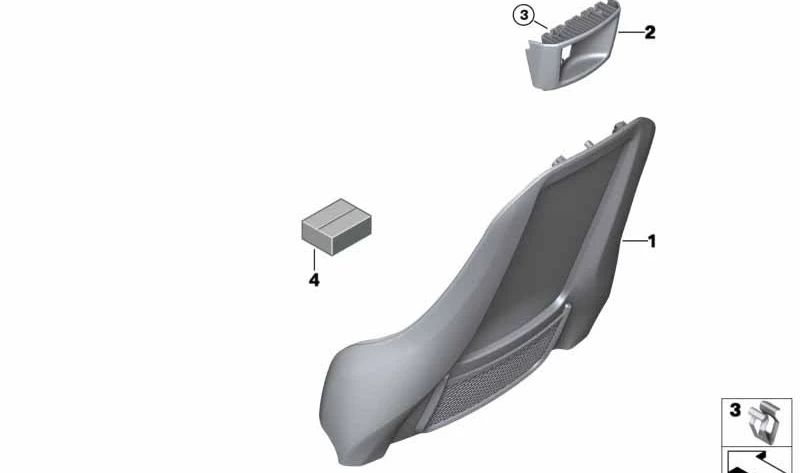 Sauvegarde avec réseau OEM 52107365618 pour BMW I3 (I01) et BMW I8 (I12). BMW d'origine.