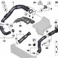 Conducción del aire de carga para BMW Serie 5 F07, F10, F11, F18, Serie 6 F12, X5 E70N, X6 E71 (OEM 13717588268). Original BMW.