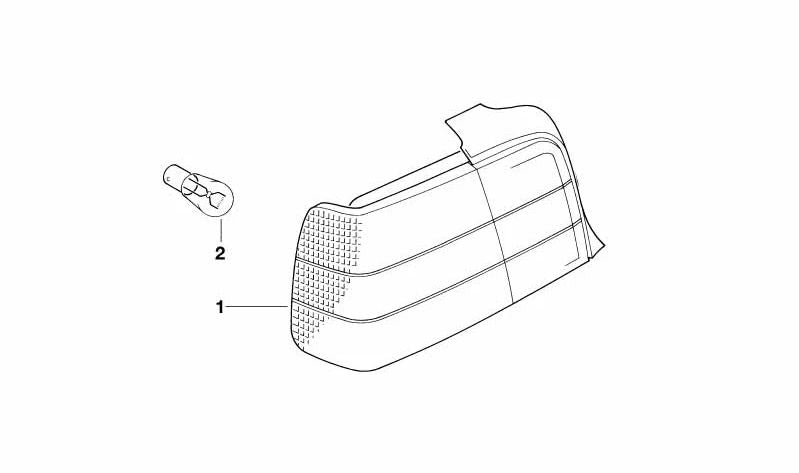 Piloto trasero derecho, intermitente blanco para BMW Serie 3 E36 (OEM 63219403101). Original BMW