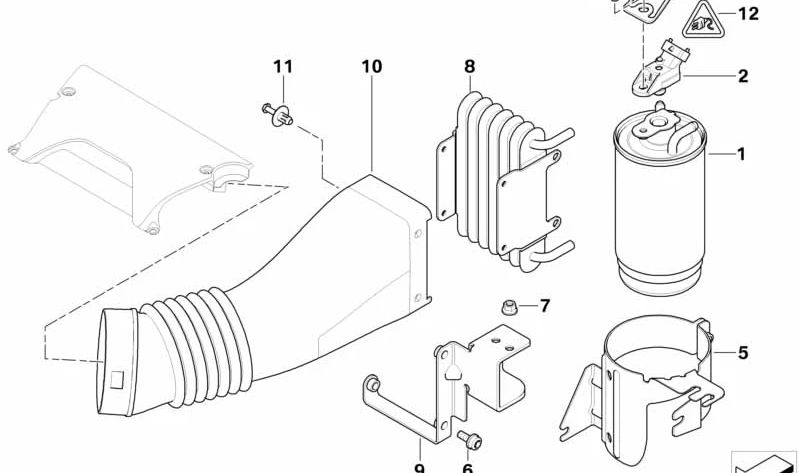 Bellows for BMW X5 E53 (OEM 13717785736). Genuine BMW