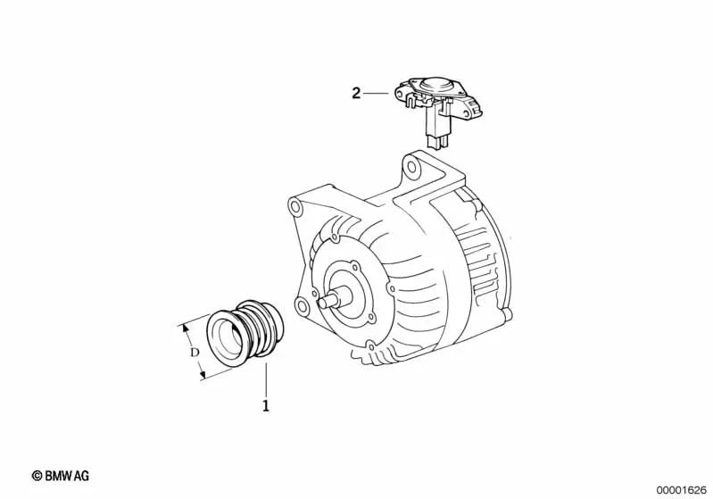 Regulador para BMW E36, E46 (OEM 12317511084). Original BMW