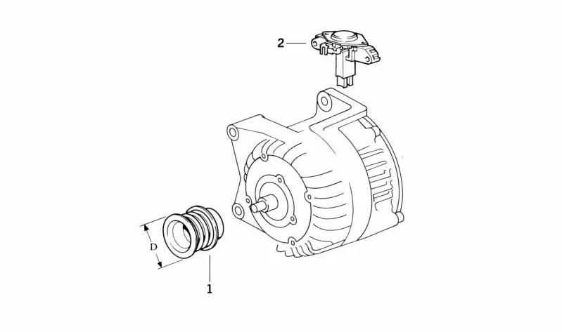 Riemenscheibe für BMW 3er E36, E46 (OEM 12311435940). Original BMW