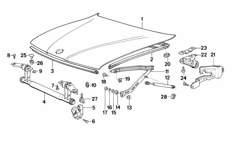 Tuelle para BMW Serie 7 E32 (OEM 51711938316). Original BMW