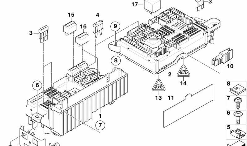 Universal Connector Housing for BMW 1 Series E81, E82, E87, E88, 3 Series E90, E91, E92, E93, X1 E84, X5 E70, X6 E71 (OEM 61146938604). Genuine BMW