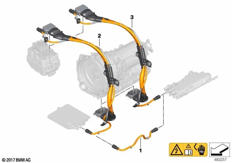 Juego de cables de alto voltaje SLE- CPM para BMW G30, G30N, G31N, G38, G38N (OEM 61126823643). Original BMW.