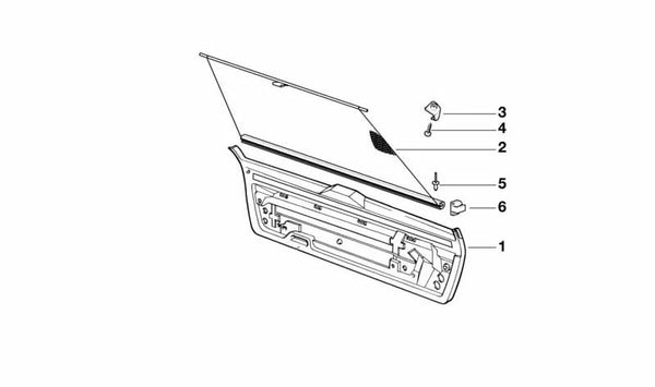 Gancho de suspensión para estor parasol izquierdo para BMW Serie 5 E34 (OEM 51492267435). Original BMW