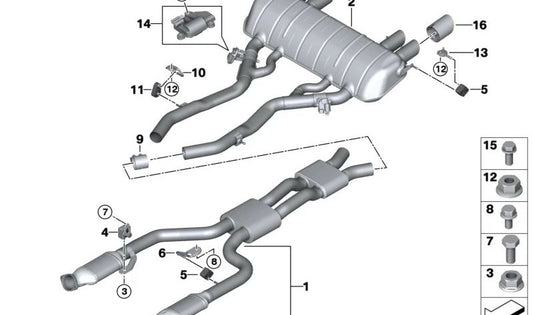 Soporte de transmisión OEM 18207883020 para BMW G80, G82, G83. Original BMW.