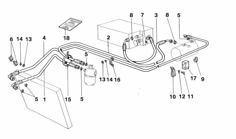 Air conditioning system clamp OEM 64532160708 for BMW (E46, E83, E85, E86). Original BMW