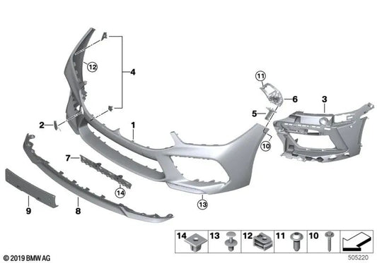 Juego de Soporte Sensor PDC/PMA delantero para BMW F91, F92, F93 (OEM 51119500676). Original BMW.