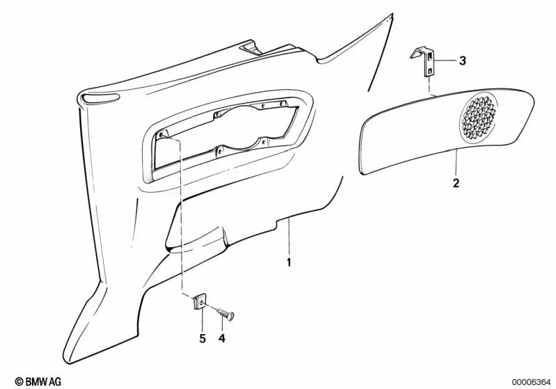 Haltefeder para BMW E30 (OEM 51431937405). Original BMW.