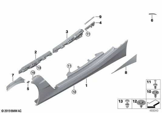 Soporte Espejo Lateral Izquierdo para BMW G29 (OEM 51777436823). Original BMW