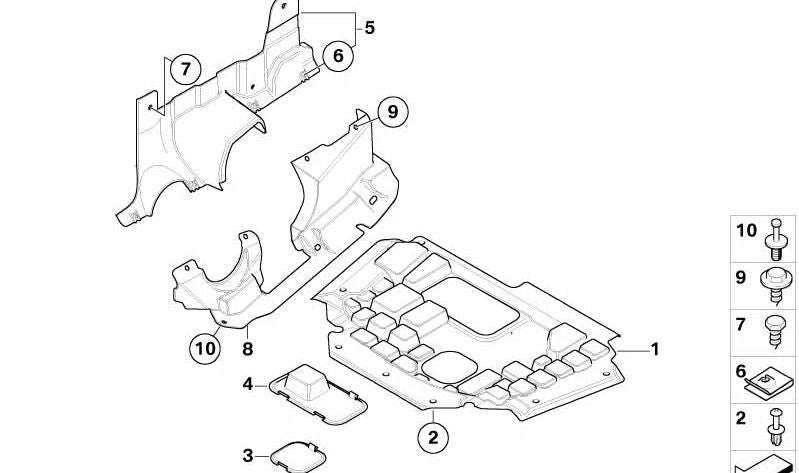 Absorbedor para BMW X3 E83, E83N (OEM 51713418613). Original BMW