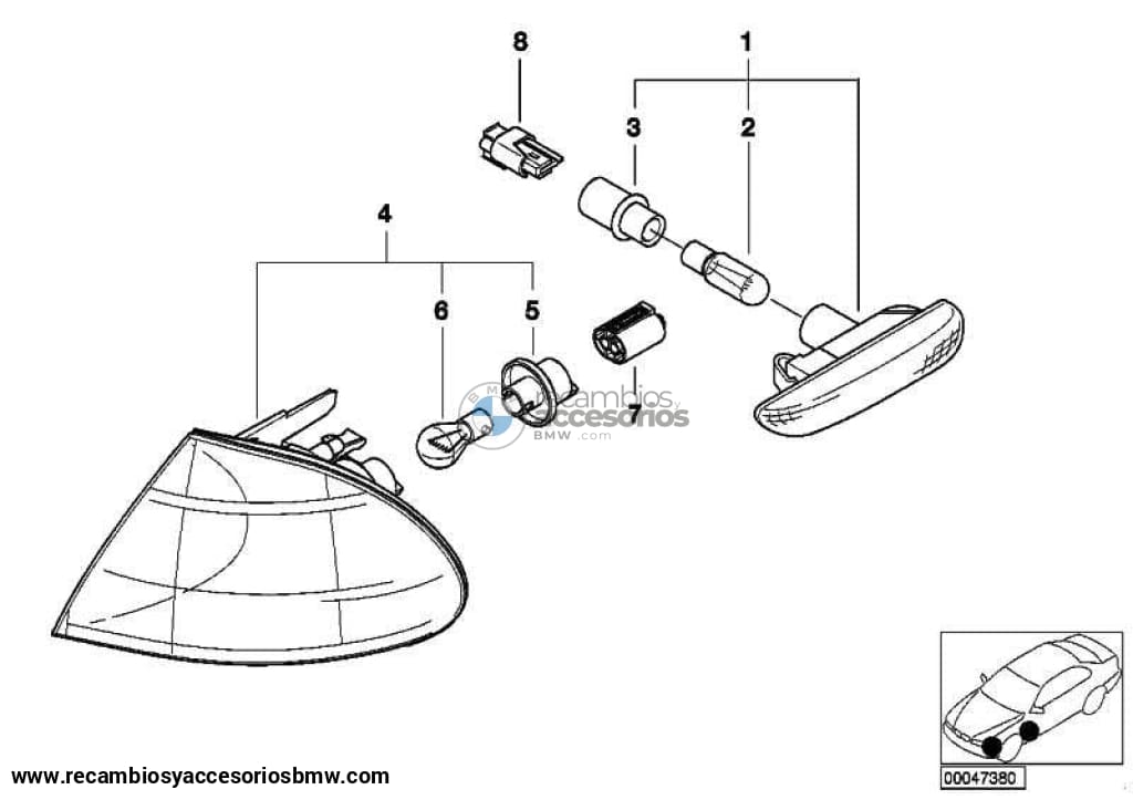 Caja De Enchufe Universal Sin Codificar 2 Pol. 1 . Original Bmw Recambios