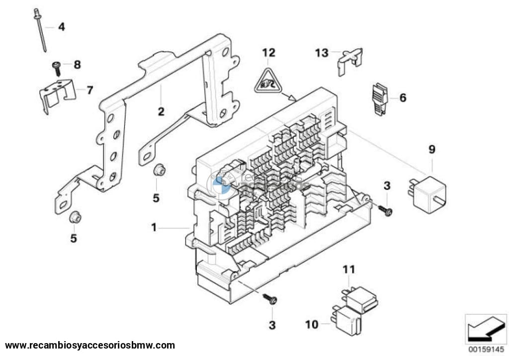 Caja De Fusibles Delantera Para Bmw E90 E91 E92 E87 E93 E81 E82 E88 E84 E88. Original Recambios