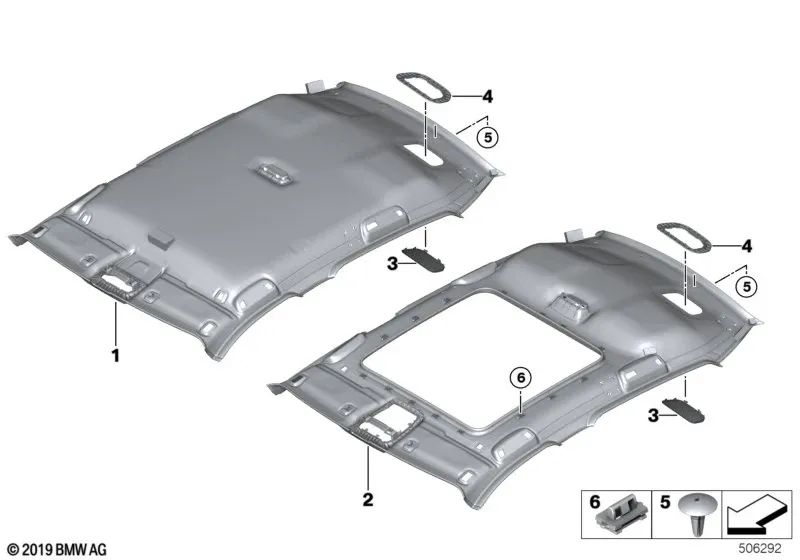 Rejilla de altavoz techo derecho para BMW Serie 1 F40 (OEM 51447473042). Original BMW