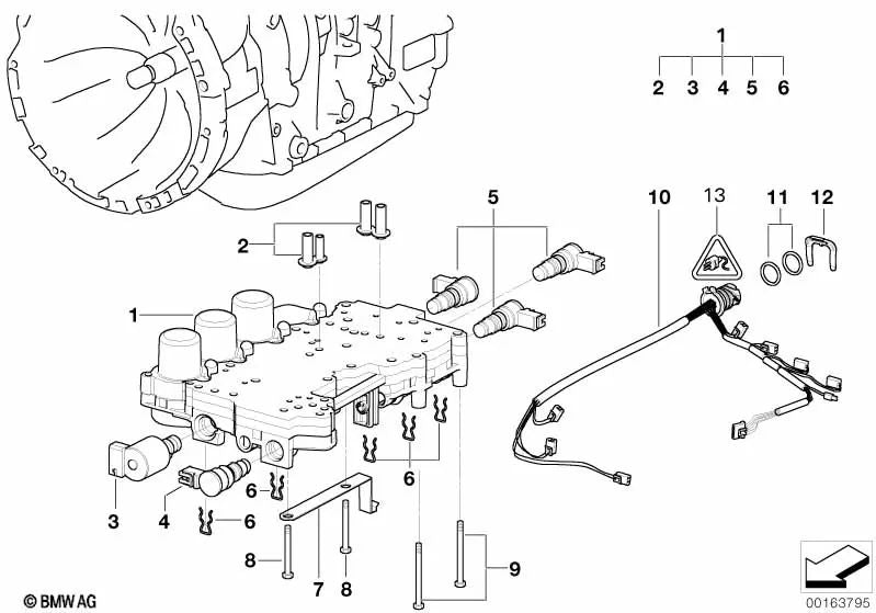 Regulador de Presión del Convertidor de Par para BMW E46, E39, E83, E53 (OEM 24327532013). Original BMW.