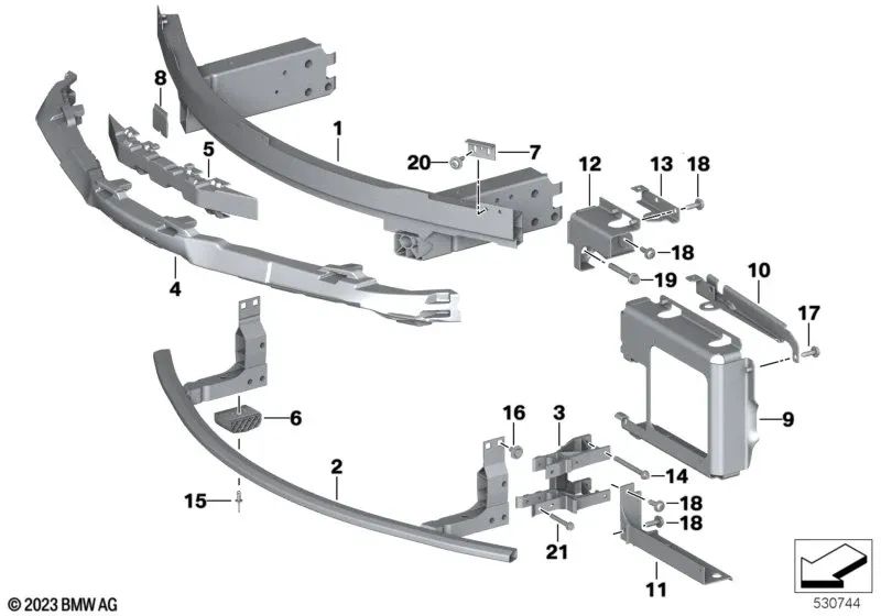 Querträger hinten rechts für BMW Z4 G29 (OEM 51117465644). Original BMW