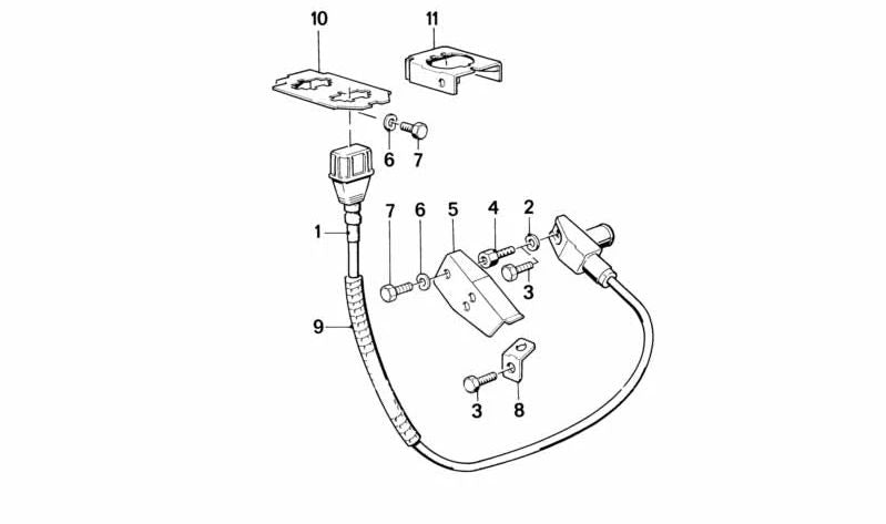 Soporte para BMW E28, E24, E23 (OEM 12141274645). Original BMW