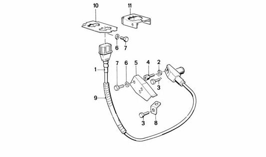 Soporte para conector de diagnóstico OEM 13711308556 para BMW (Modelos compatibles: E28). Original BMW.