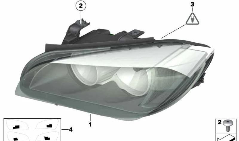 Faro izquierdo para BMW E84 (OEM 63112990001). Original BMW.