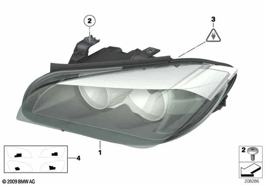 Satz von Schutzblättern für Xenon -Scheinwerfer für BMW E84 (OEM 63122162488). Original BMW