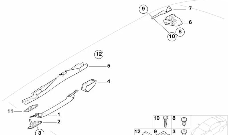 Handle Trim Cover for BMW E46 (OEM 51167010927). Original BMW