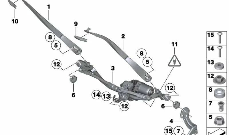 Tornillo ISA OEM 07129906138 para BMW E65, E66. Original BMW.