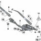 Windshield Wiper Arm OEM 61617203156 para BMW F10, F11, F06, F12, F13. BMW original.