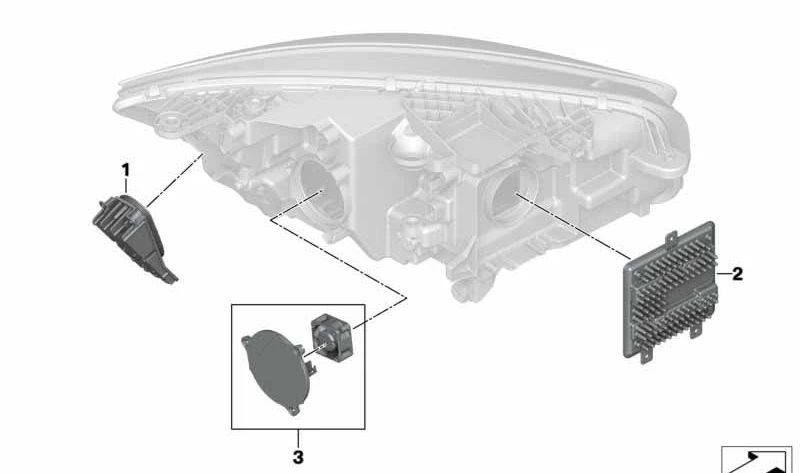 LED module daytime running light right for BMW G29 (OEM 63119498494). Original BMW.