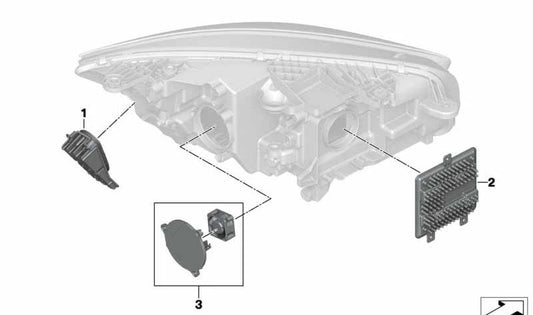 Rechtes Tageslicht-LED-Modul für BMW G29 (OEM 63119498494). Original BMW.