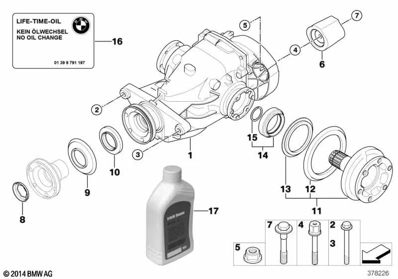 Amortiguador de vibraciones para BMW E81, E82, E87N Serie 1; E92 Serie 3; X3 F25; X4 F26 (OEM 33176777903). Original BMW.