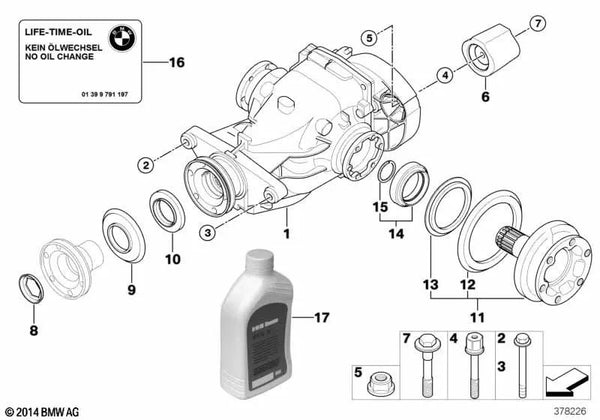 Amortiguador de vibraciones para BMW E81, E82, E87N Serie 1; E92 Serie 3; X3 F25; X4 F26 (OEM 33176777903). Original BMW.