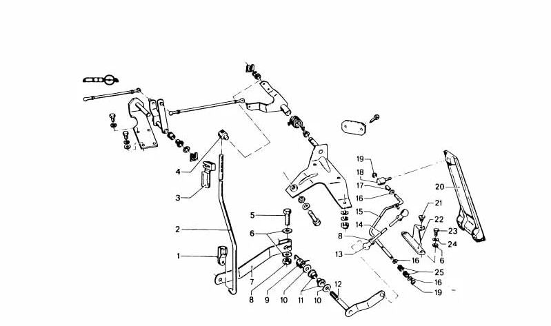 OEM 35411105778 Subjeição do freio de mão para BMW E21, E23, E24, E28, E30, E31, E32, E34, E36, E38, E39, E46, Z1, Z3. BMW original.