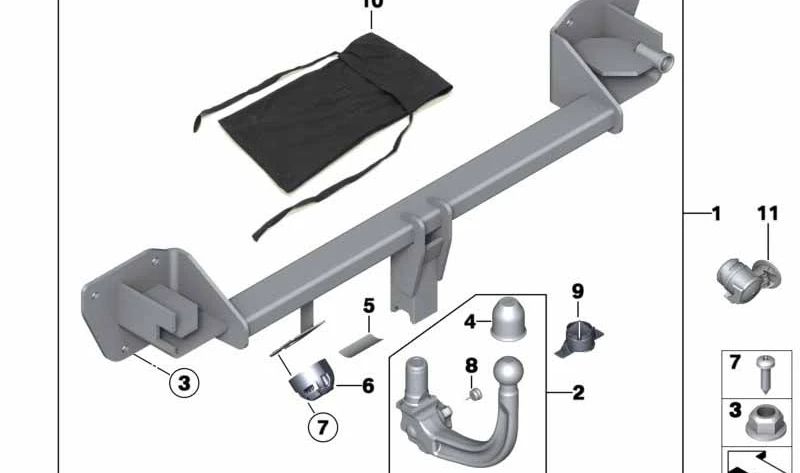 Cabeza esférica desmontable para MINI R60, R61 (OEM 71609806229). Original BMW