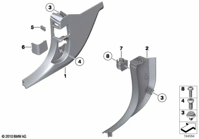 Revestimiento lateral inferior delantero izquierdo para BMW X1 E84 (OEM 51472990497). Original BMW