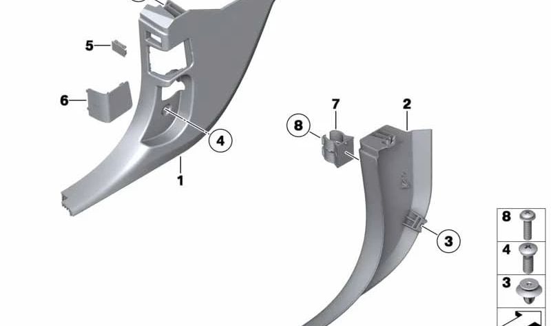 Panel lateral inferior delantero derecho OEM 51472990498 para BMW E84 (X1). Original BMW.