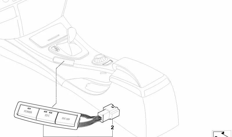 Bloque de interruptores para BMW E90, E92, E93 (OEM 61317841137). Original BMW