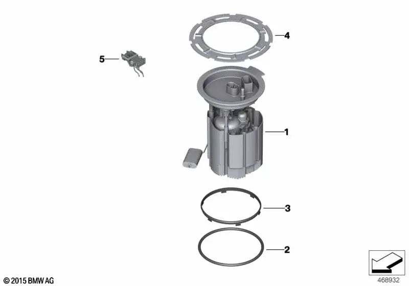 Unidad de envío para BMW Serie 3 F30N (OEM 16117467723). Original BMW