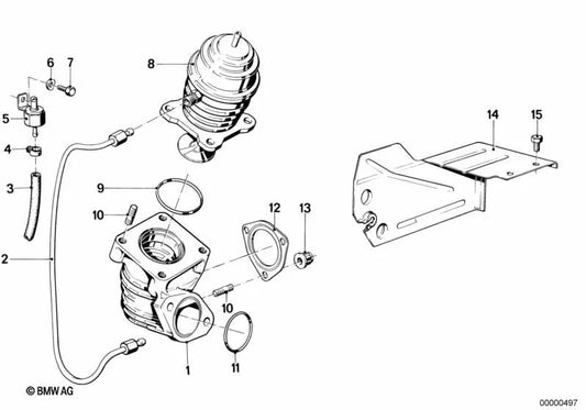 Tubería para BMW E23 (OEM 11651274599). Original BMW.