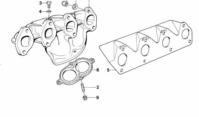 Junta sin amianto para escape OEM 18301728208 para BMW E30, E36, E46, E34, Z3. Original BMW.