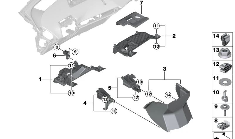 Carcasa del Mecanismo del Pedal para BMW I20 (OEM 51459630351). Original BMW