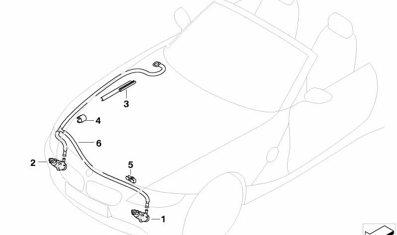 Soporte para tubería OEM 61677046369 para BMW Z4 (E89). Original BMW.