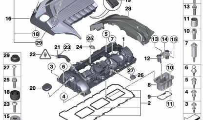 Tornillo ISA OEM 11127648655 para BMW (Modelos compatibles: E82, E88, F20, F21, F22, F23, F87, E90, E91, E92, E93, F30, F31, F34, F80, F32, F33, F36, F82, F83, F07, F10, F11, E84, F25, F26, F15, F16, E89). Original BMW