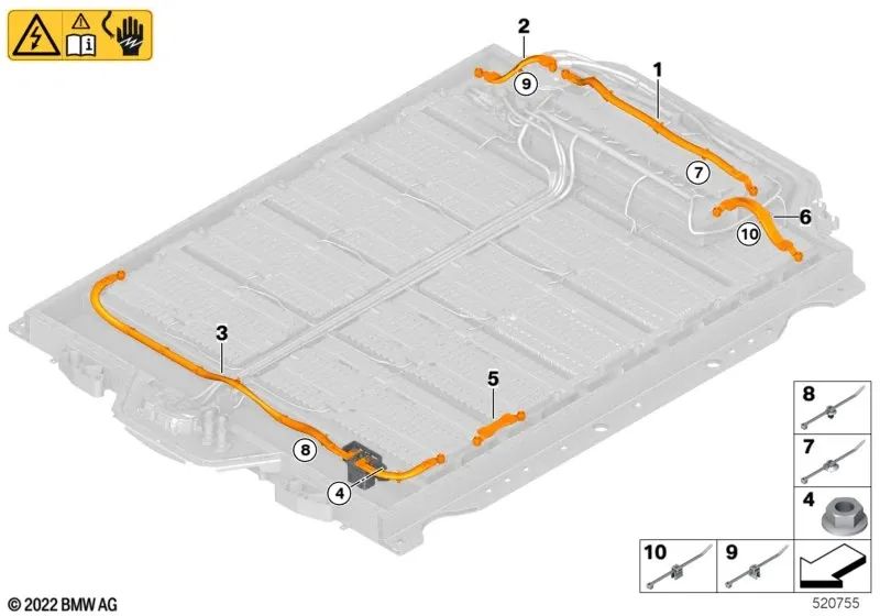 Conector de Módulo para BMW I20 Serie i (OEM 61279896414). Original BMW