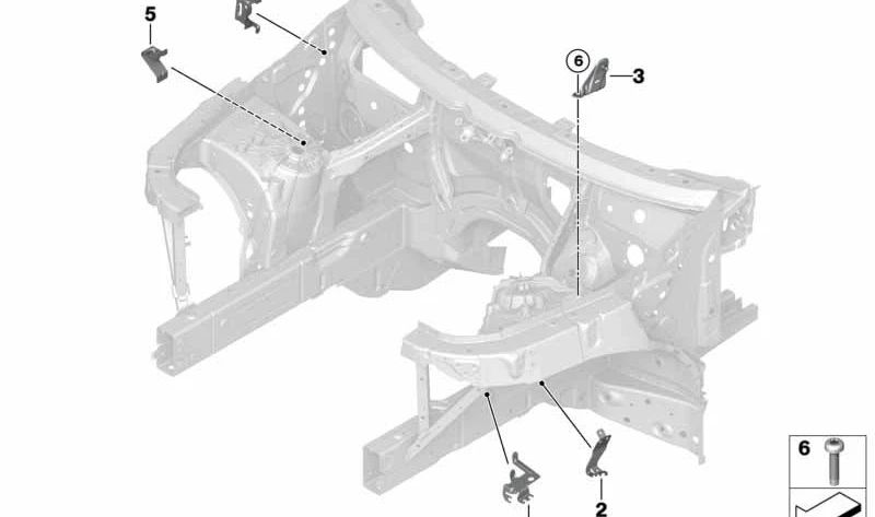 Soporte caja de conexiones OEM 41007933244 para BMW G05, G18, F95, G06, F96, G07. Original BMW.