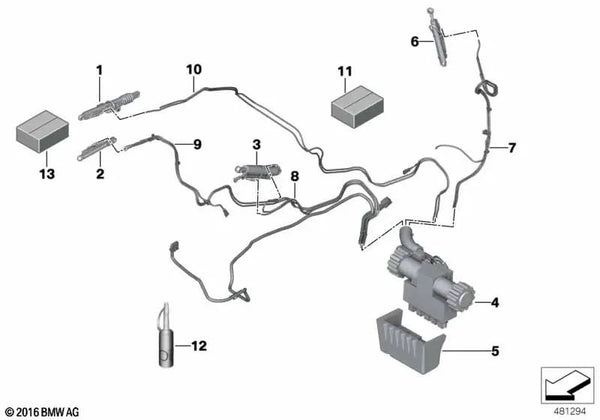 Manguera hidráulica derecha para BMW Serie 3 E93, E93N (OEM 54377183330). Original BMW