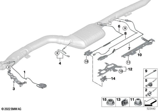 Sonda NOX para BMW G20, G21, G22, G23, G26, G30N, G31N, G32N, G11N, G12N, G70, G14, G15, G16, G01, G02 (OEM 13627926310). Original BMW